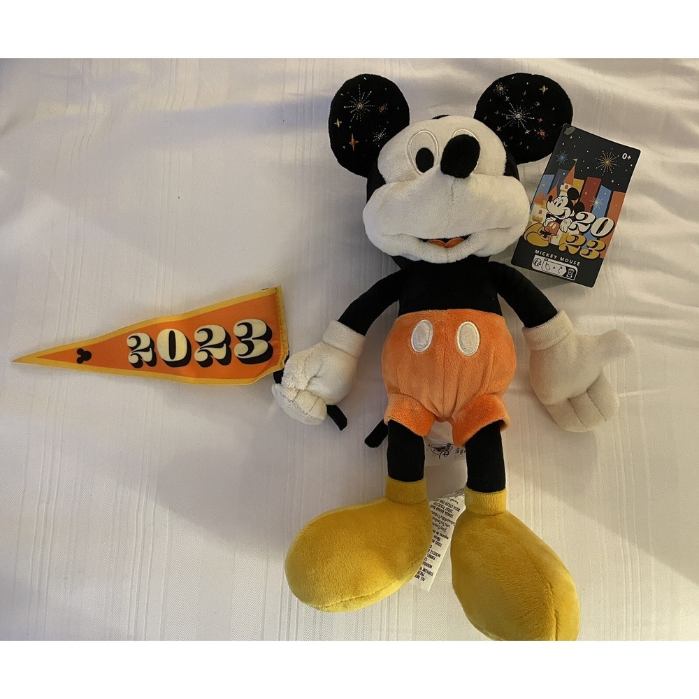 NEW 2023 Walt Disney World‎ Parks Mickey Mouse 2023 Pennant Plush 14"